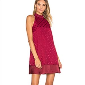 Raspberry Lovers + Friends polka dot dress